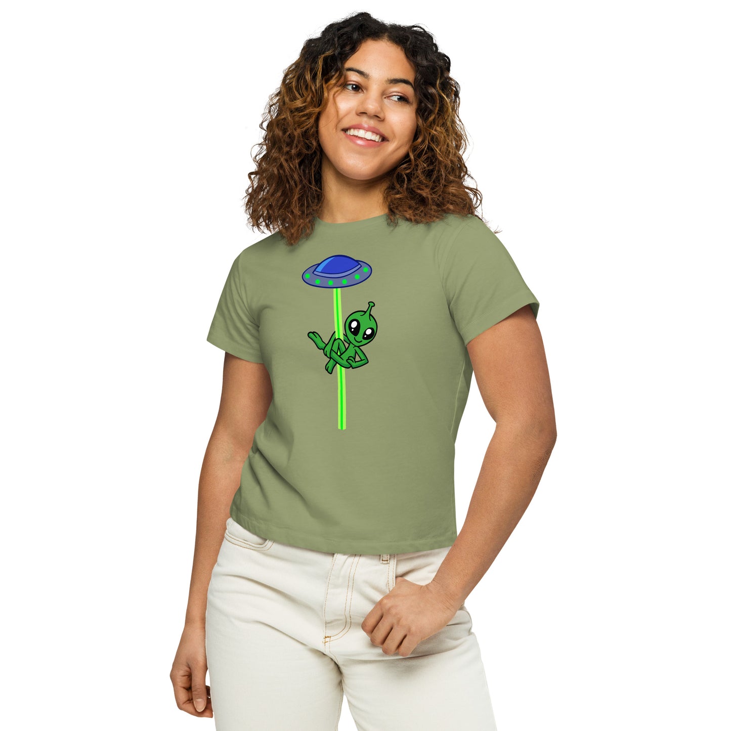 Martini Sit Alien - Women’s high-waisted t-shirt