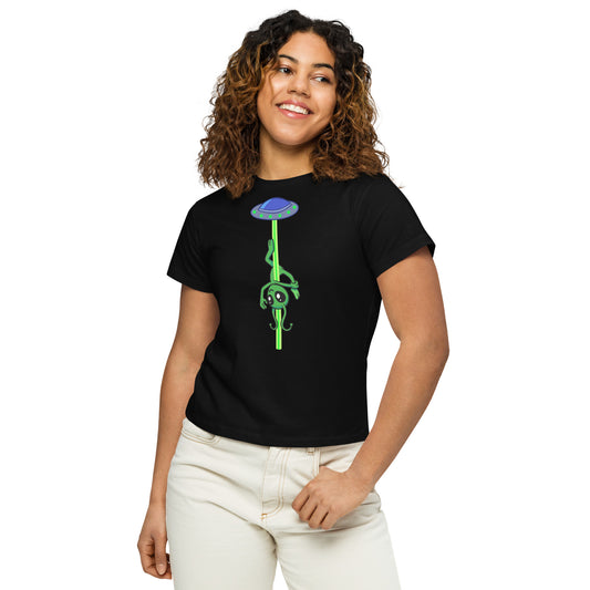 Leg Hang Alien - Women’s high-waisted t-shirt