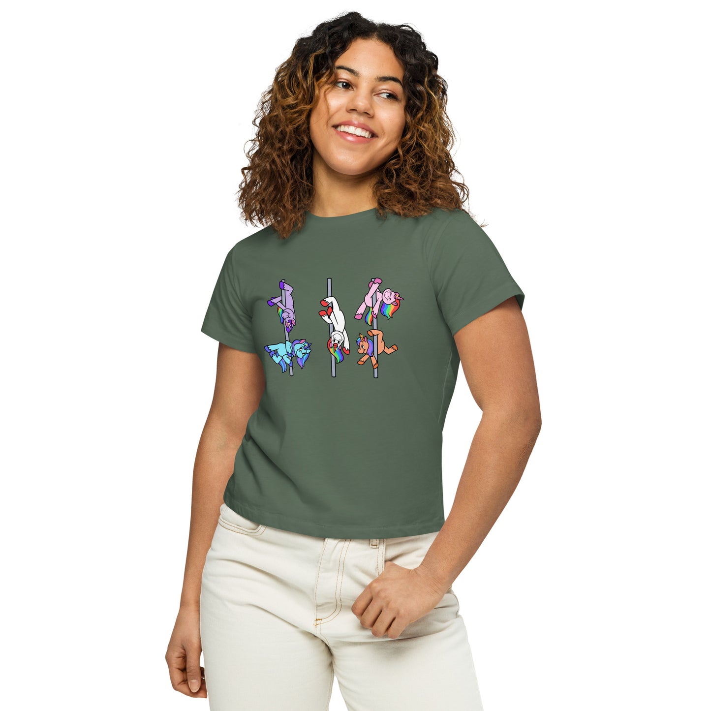 Unicorns - Women’s high-waisted t-shirt
