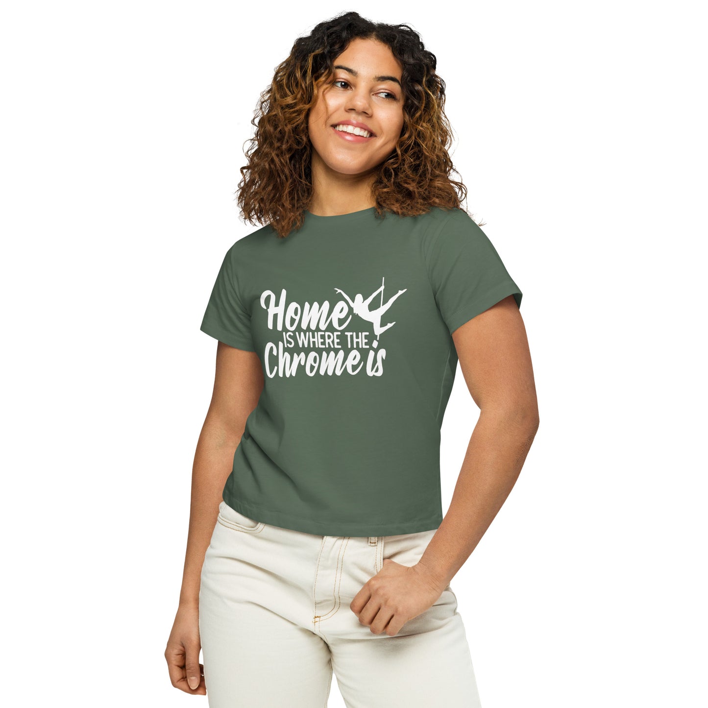 Home Is Where The Chrome Is - Women’s high-waisted t-shirt