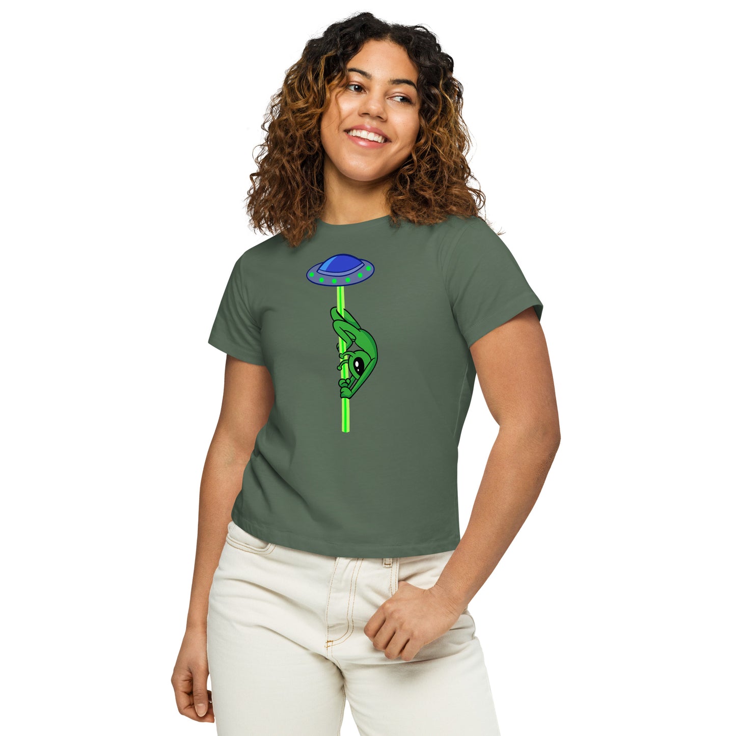 Remi Layback Alien - Women’s high-waisted t-shirt