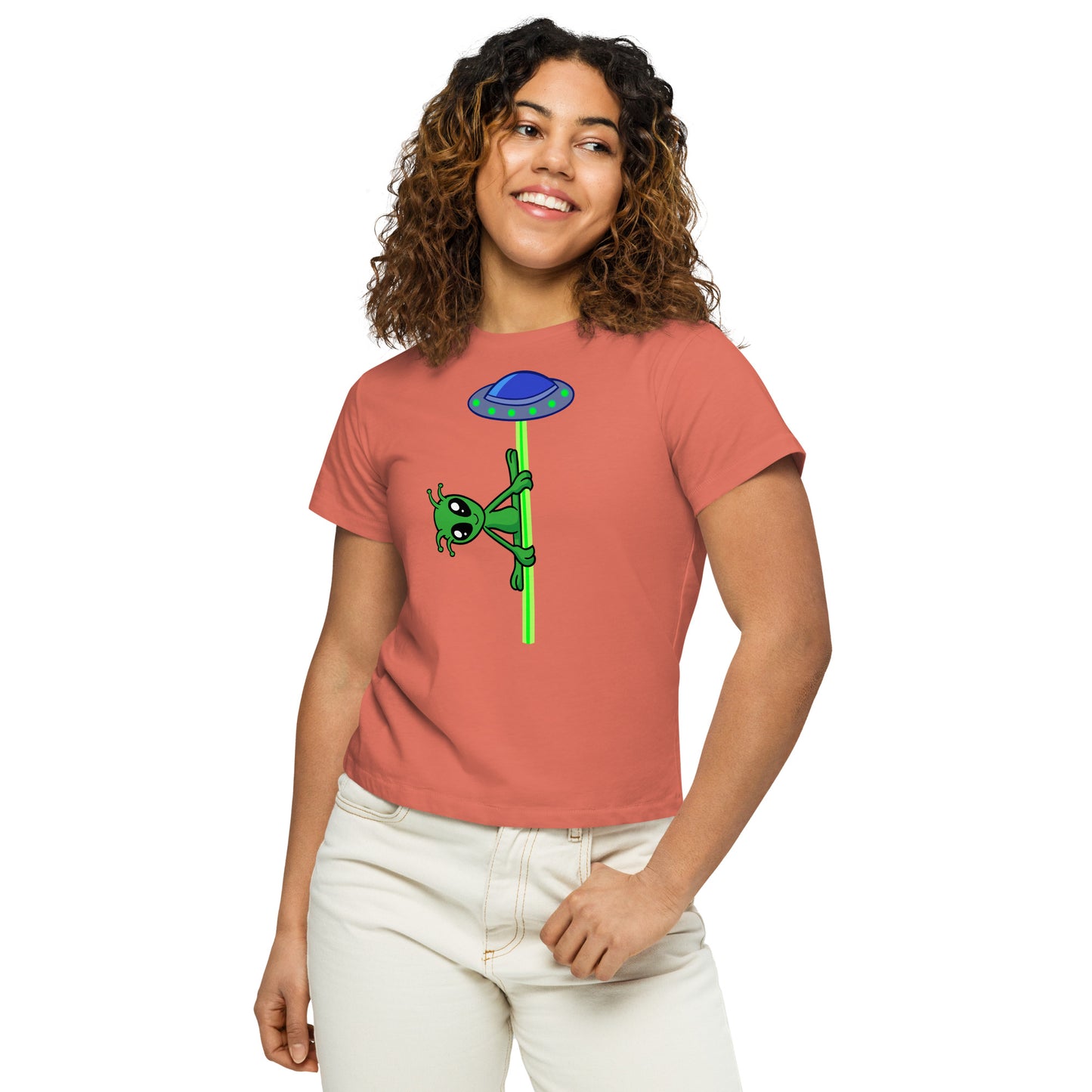Box Split Alien - Women’s high-waisted t-shirt