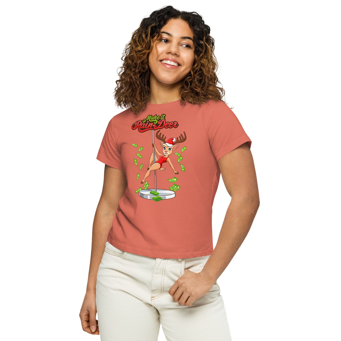 Make It Reindeer - Women’s high-waisted t-shirt