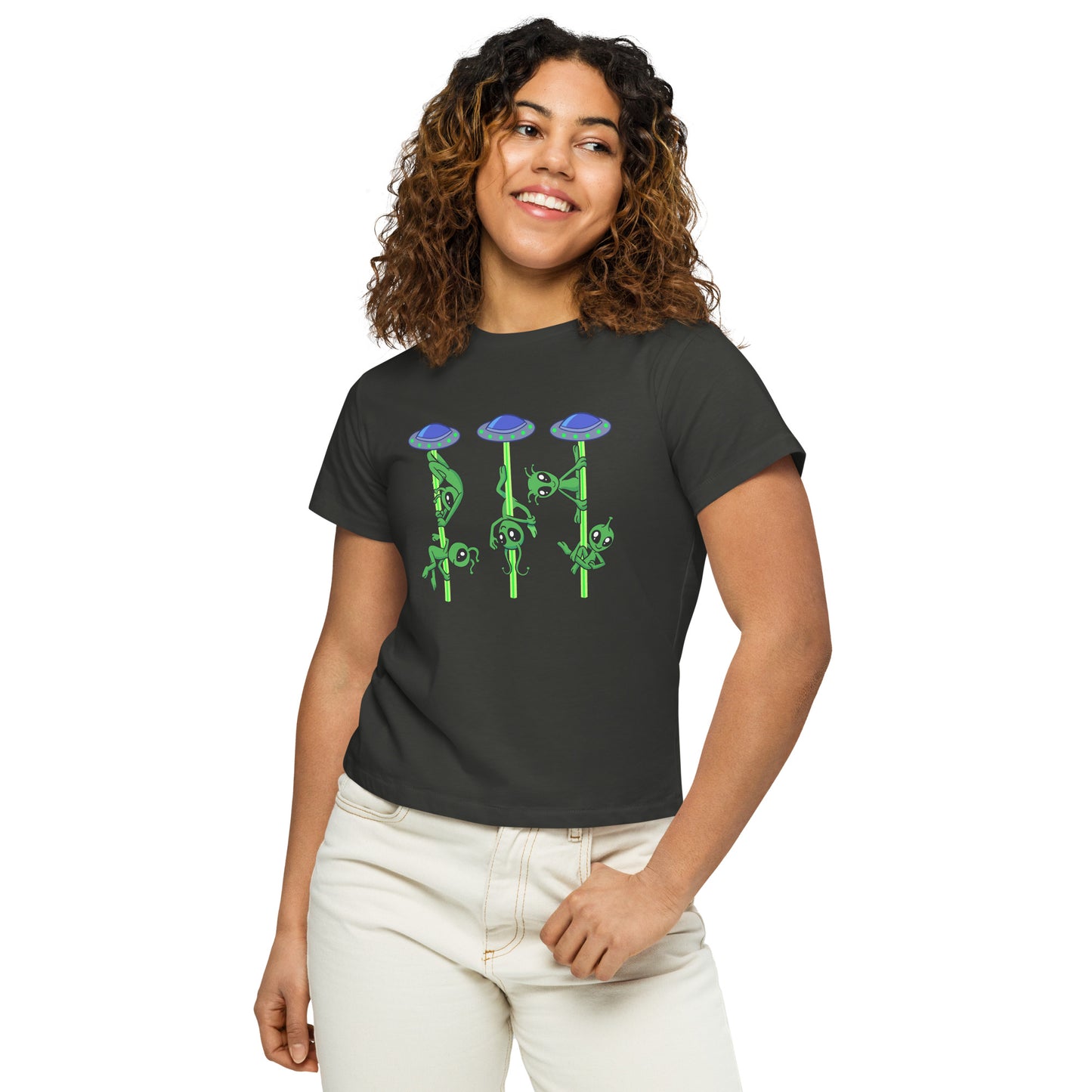 Aliens - Women’s high-waisted t-shirt